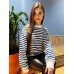 Bluza bez kaptura w marynarskie paski biało-niebieska