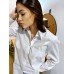 Biała koszula damska o wydłużonym kroju by Belotta